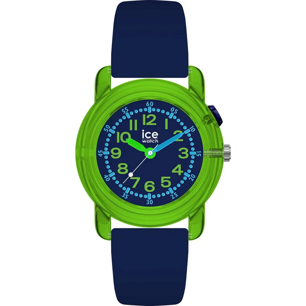 Duik in het avontuur met het ICE Dino horloge! Het eerste kwartshorloge dat leren en veiligheid combineert. Het middernachtblauwe bandje en de licht doorzichtige groene kast geven de kleinste ontdekkingsreizigers een leuke, wilde look. Dankzij de geïntegreerde Find My-technologie van Apple is het gemakkelijker dan ooit om het horloge terug te vinden als je het bent verloren of vergeten. Een ideale metgezel voor energieke kinderen... en geruststellende ouders en grootouders!