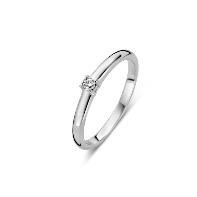Zilveren aanzoek ring met diamant van Rosa di Luca
