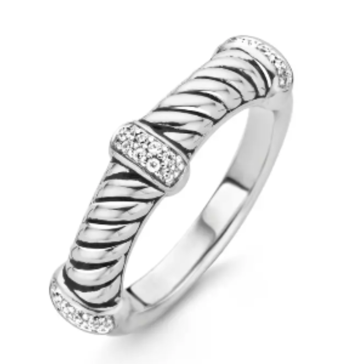 Ti Sento zilveren dames ring met zirkonia.
