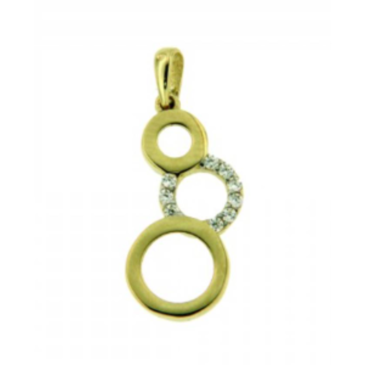 Hanger fantasie open cirkel 14k geelgoud