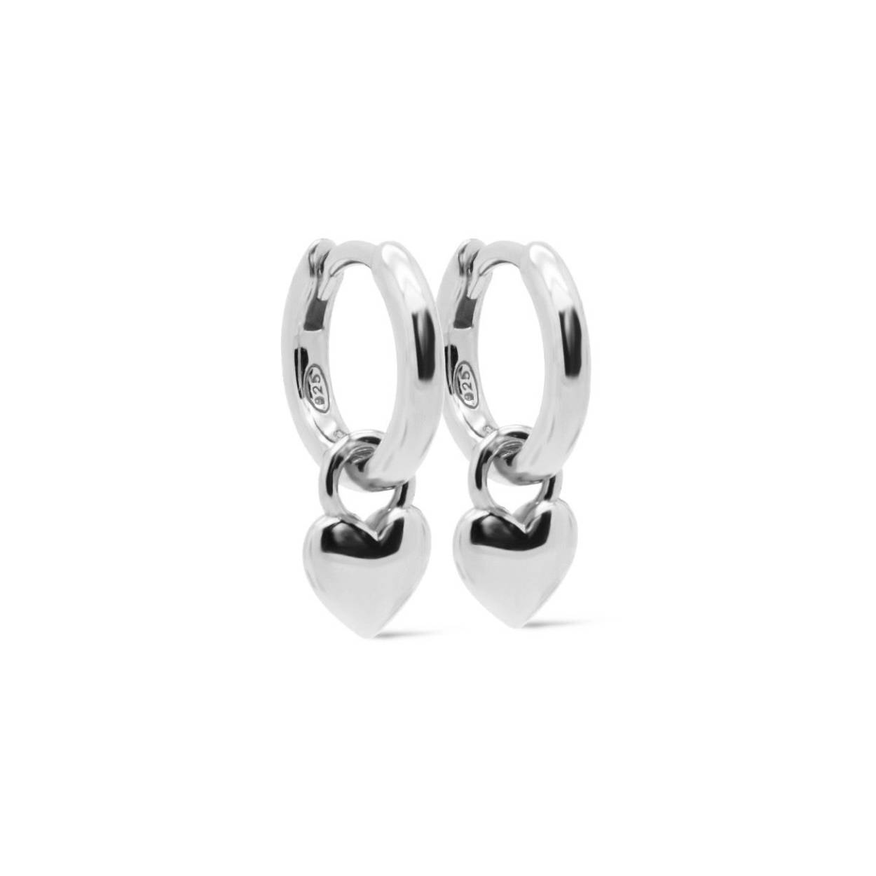 A119S Karma oorringen LOVING heart | zilver 