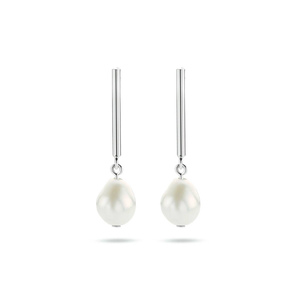 Zilveren Oorhangers Parel 133314