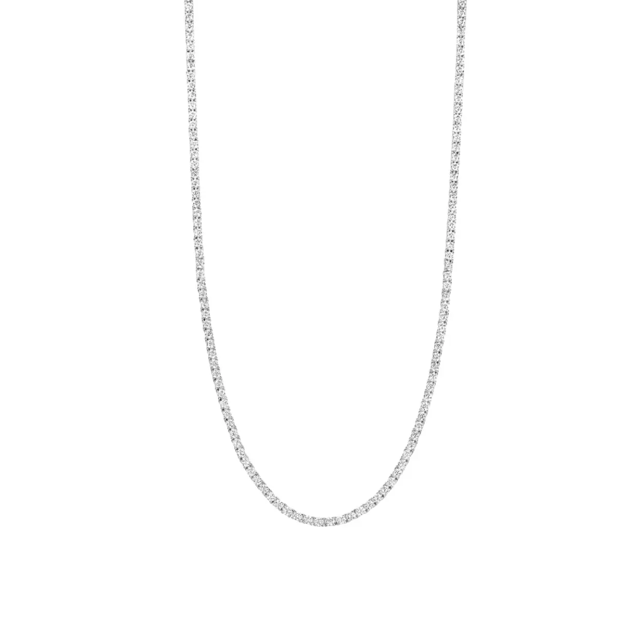 Ti Sento - Zilver damescollier bezet met zirconia's