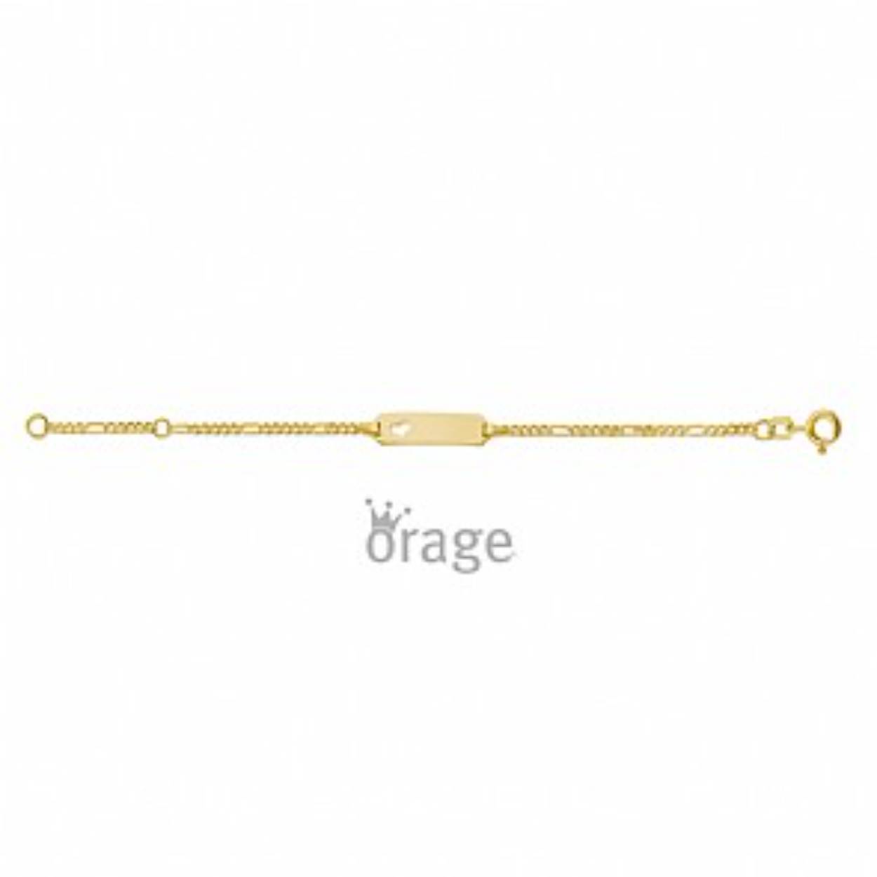 Orage Kids naamplaatje goud 9k