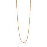 Zilveren ketting rosegoud verguld. Schakel: Palmier. Lengte: 80cm.
