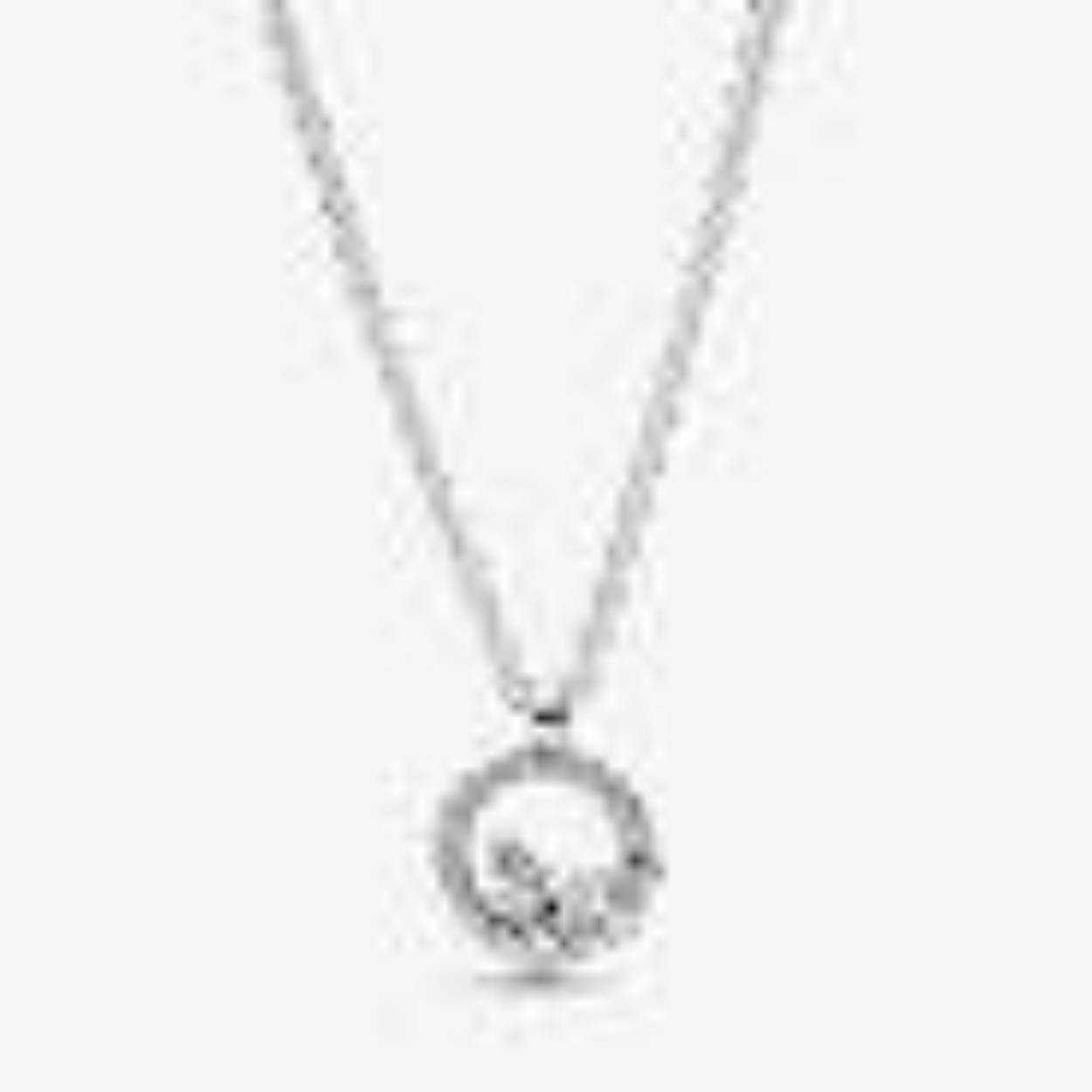 zilver collier hanger zirkonia