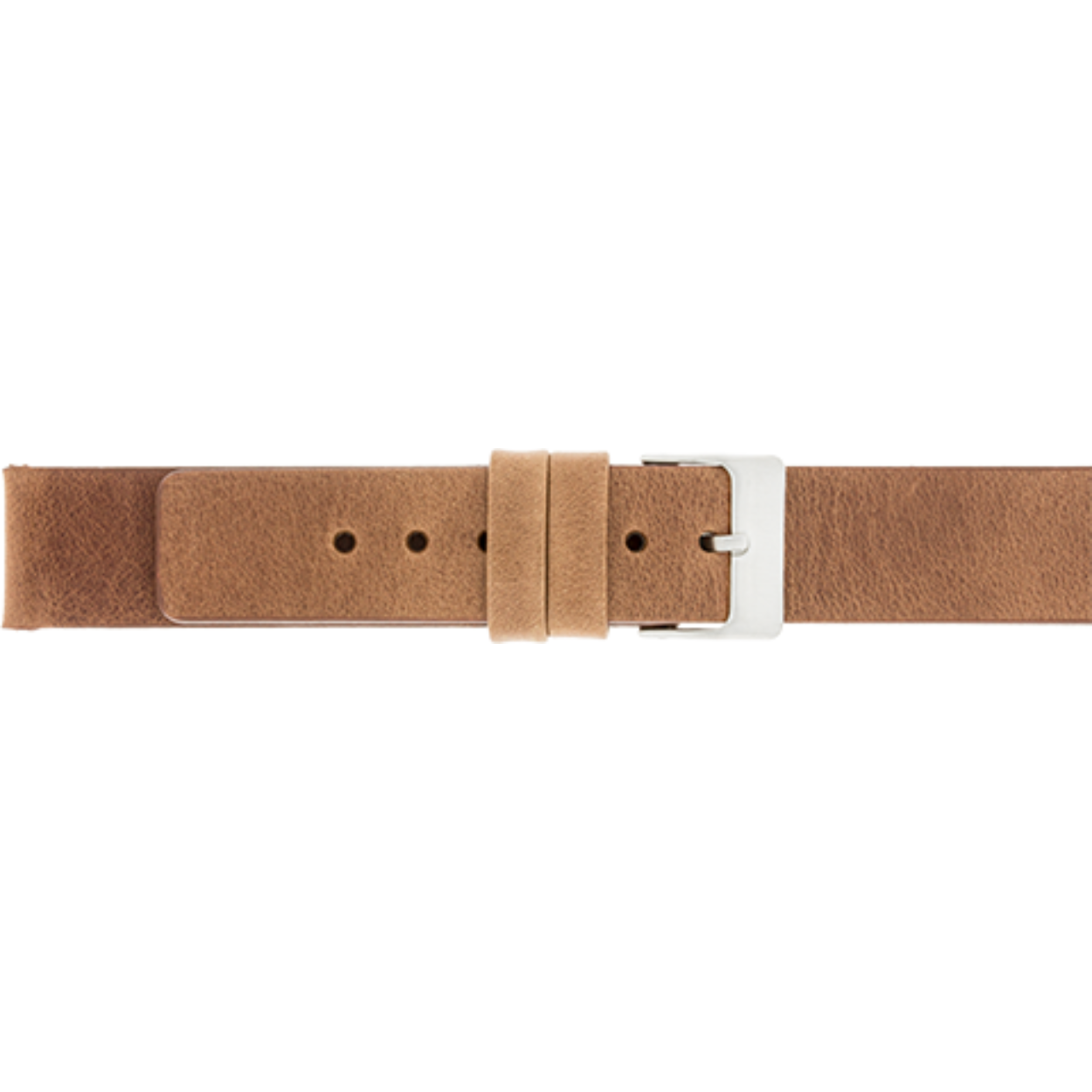 Horlogeband leder 133 licht bruin 24mm