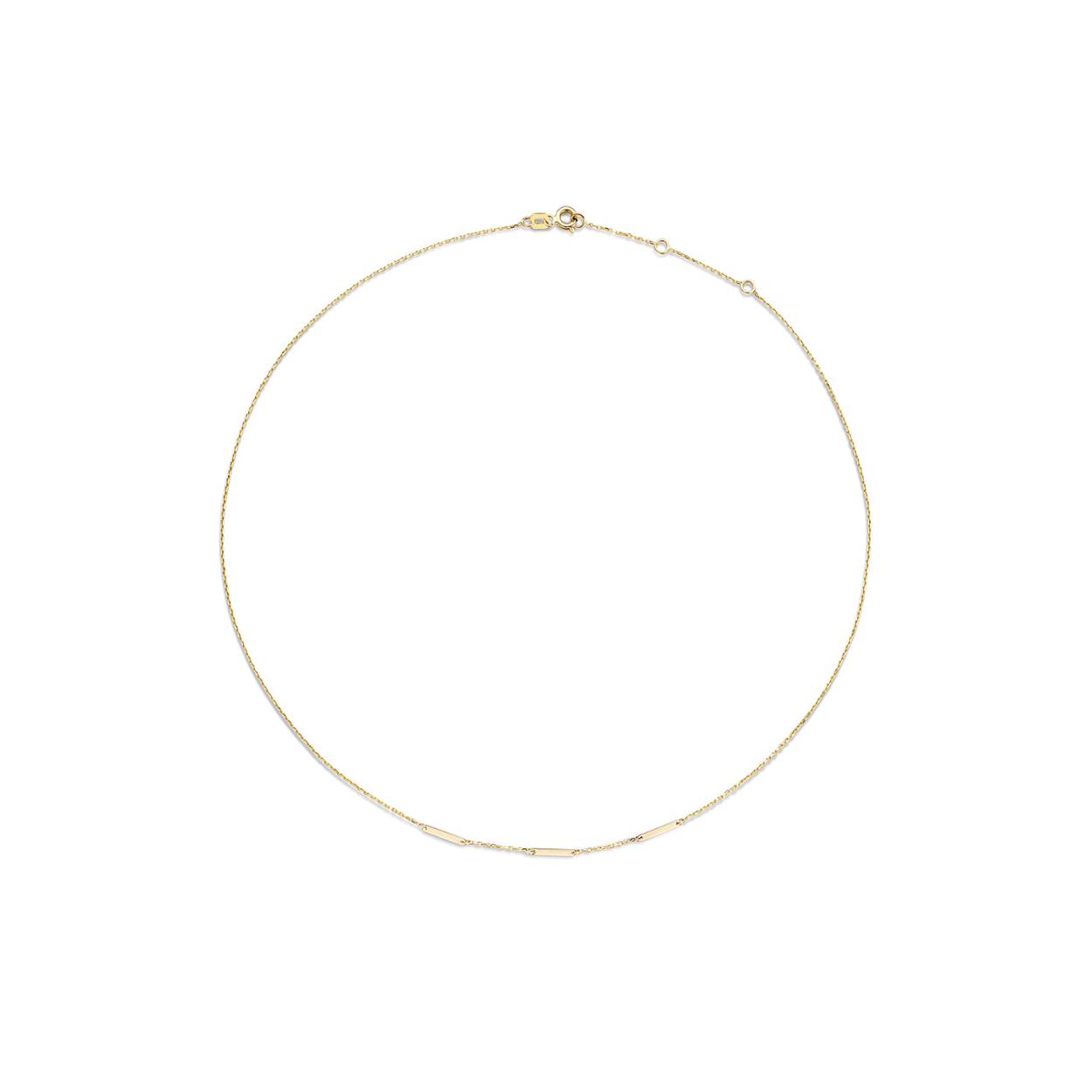 14 karaat goud collier met kleine gouden accenten 