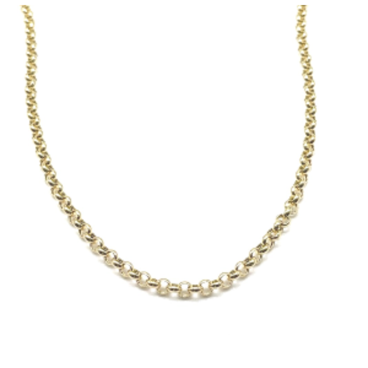 14k gouden jasseron collier. 50cm/8 gram/3.9 mm breed