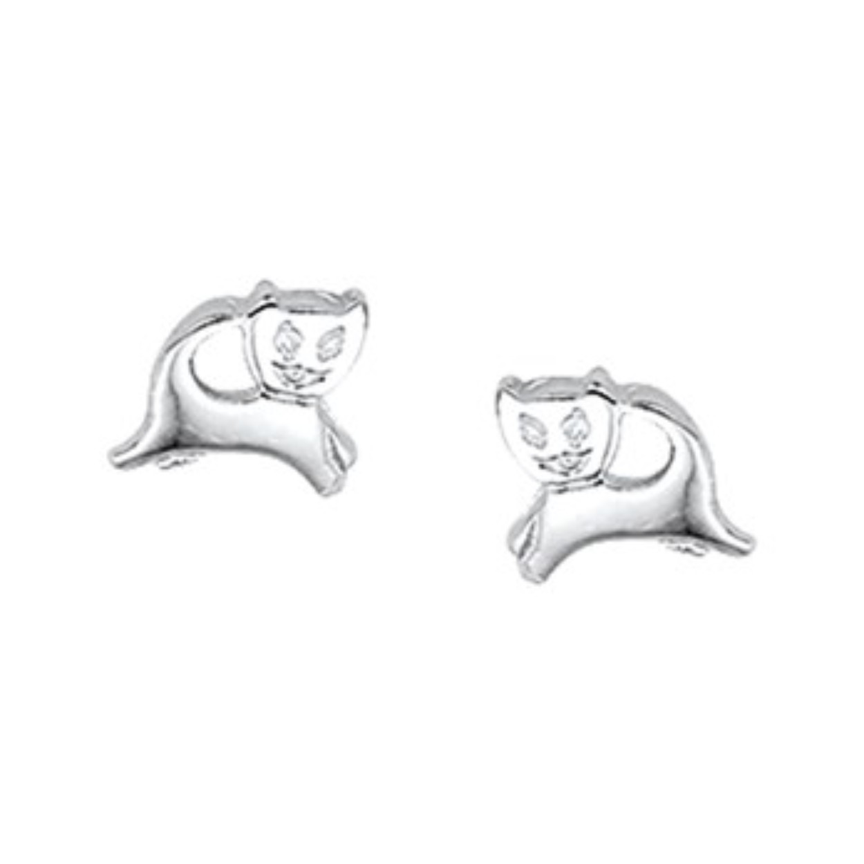 Zilver Oorknoppen poes