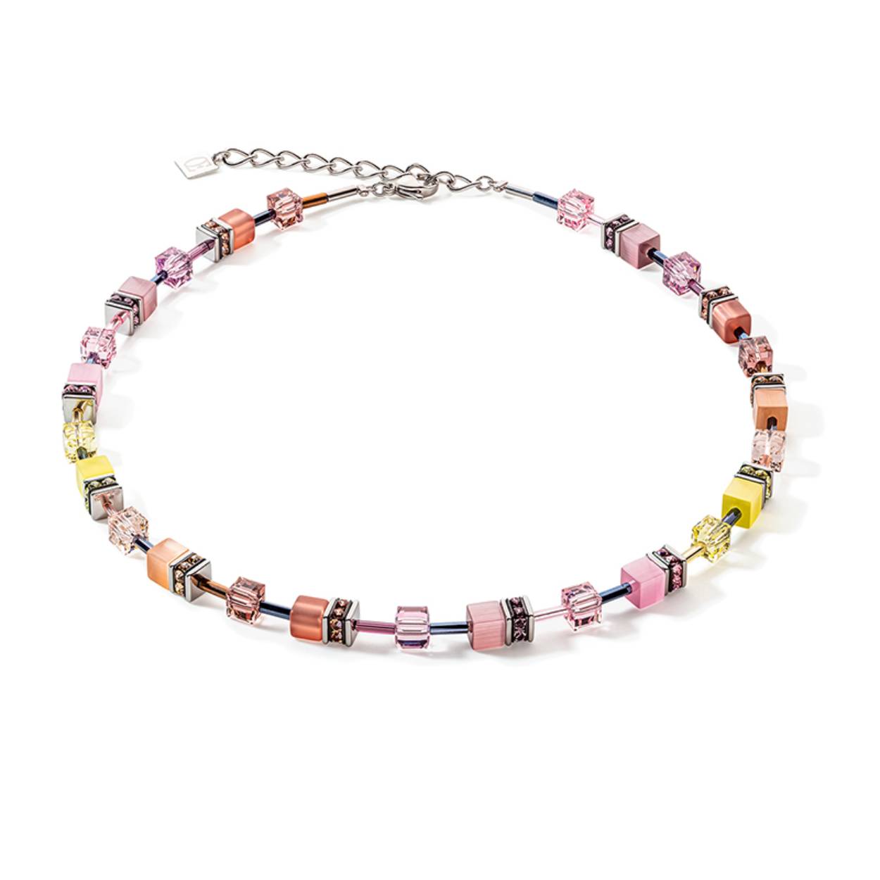 Coeur de Lion collier, lila /geel/roze