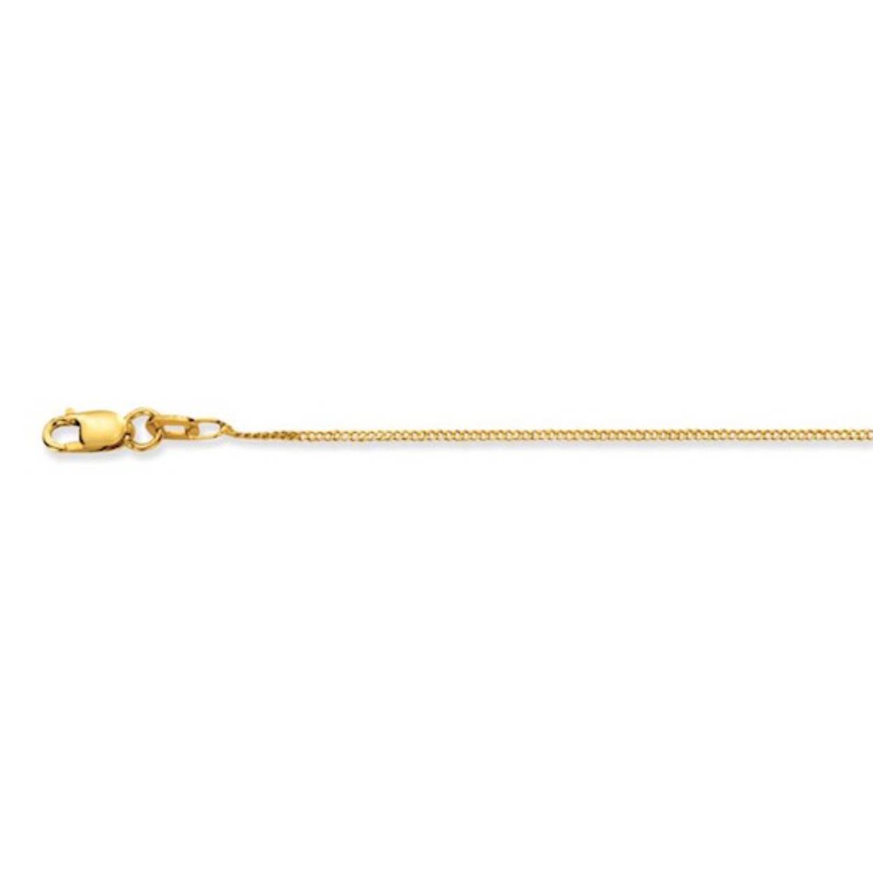 14 karaat geelgouden gourmet lengte collier in 38 cm met een karabijnskuiting. 201013815