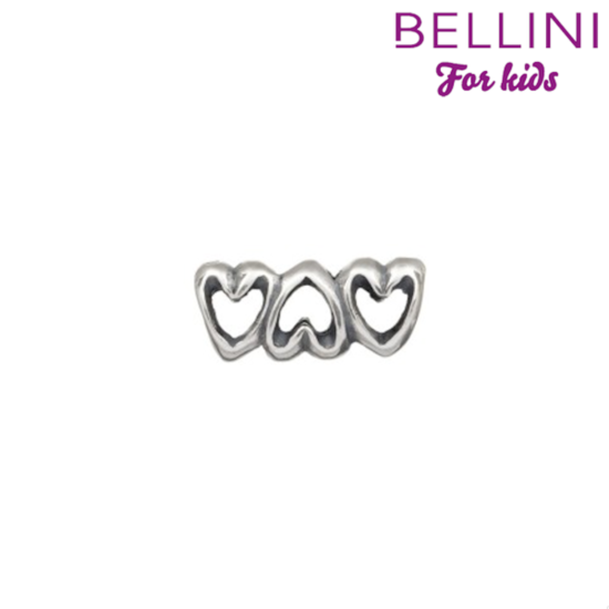 Voor de jonge dames heeft Bellini een ruime collectie kleine zilveren bedels (925). Stel je eigen bedelarmband samen en kies je favoriete bedels zoals je favoriete huisdier, hobby, fantasie bedel of misschien wel je eigen naam? Met een stopper houd je de Bellini bedels mooi op hun plaats. De bedels zijn allemaal gemaakt van echt zilver en afgewerkt met kleurrijk emaille of een schitterende zirkonia.

Met de zilveren bedelarmbanden van Bellini kies je zelf welke bedels er op jouw armband komen. Bellini heeft de leukste collectie zilveren (925) kinderbedels, van cupcake tot verjaardagstaart, van handtas tot reiskoffer en van engeltje tot boeddha. Welke zilveren fantasie bedel is jouw favoriet?

Bellini 562.057
Zilveren Bellini bedel langwerpig harten