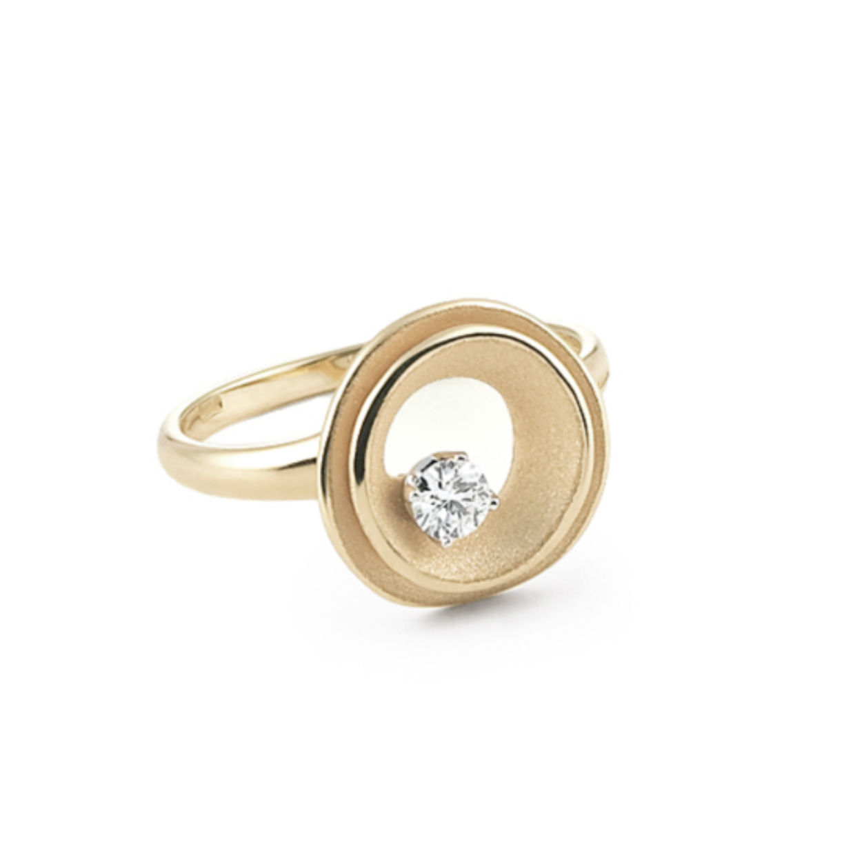 My Way Series Ring, 18Kt Yellow Sunrise Gold met diamanten 0.15ct