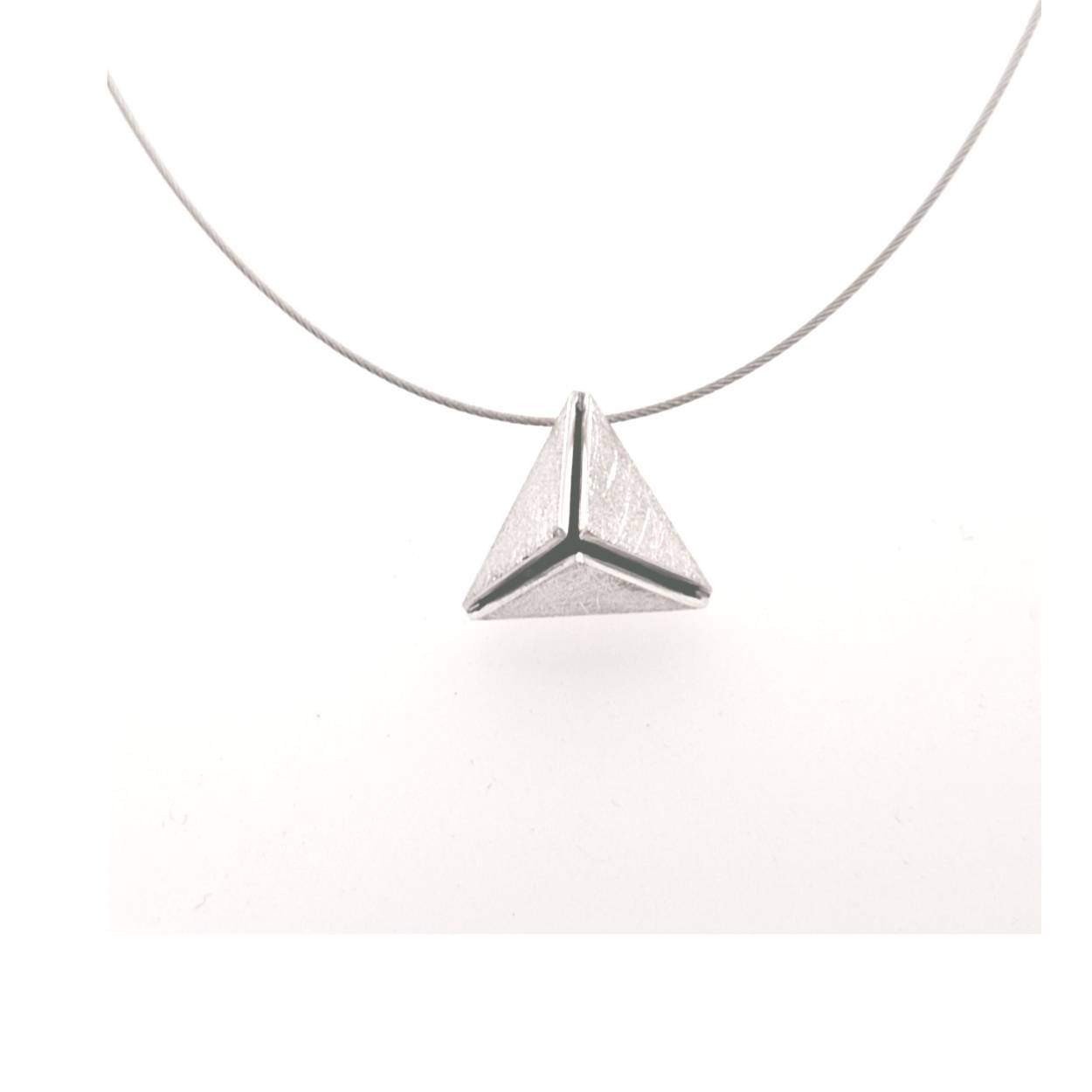 zilveren Pyramide hanger