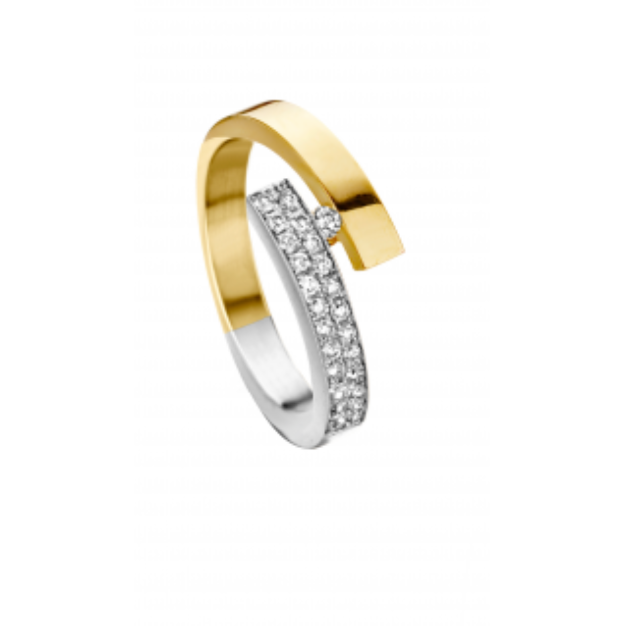 Deze prachtige ring van het merk Fjory is uitgevoerd in 14 karaat geel- en witgoud. De strakke met ingelegde diamanten 0,25crt/0.03crt, heeft een tijdloze uitstraling. 

De collectie van Fjory bestaat uit luxe massieve 14 karaat gouden sieraden met een kern van zilver. Met deze pure kwaliteit van Nederlandse bodem krijg je geen deukjes in je sieraden.

