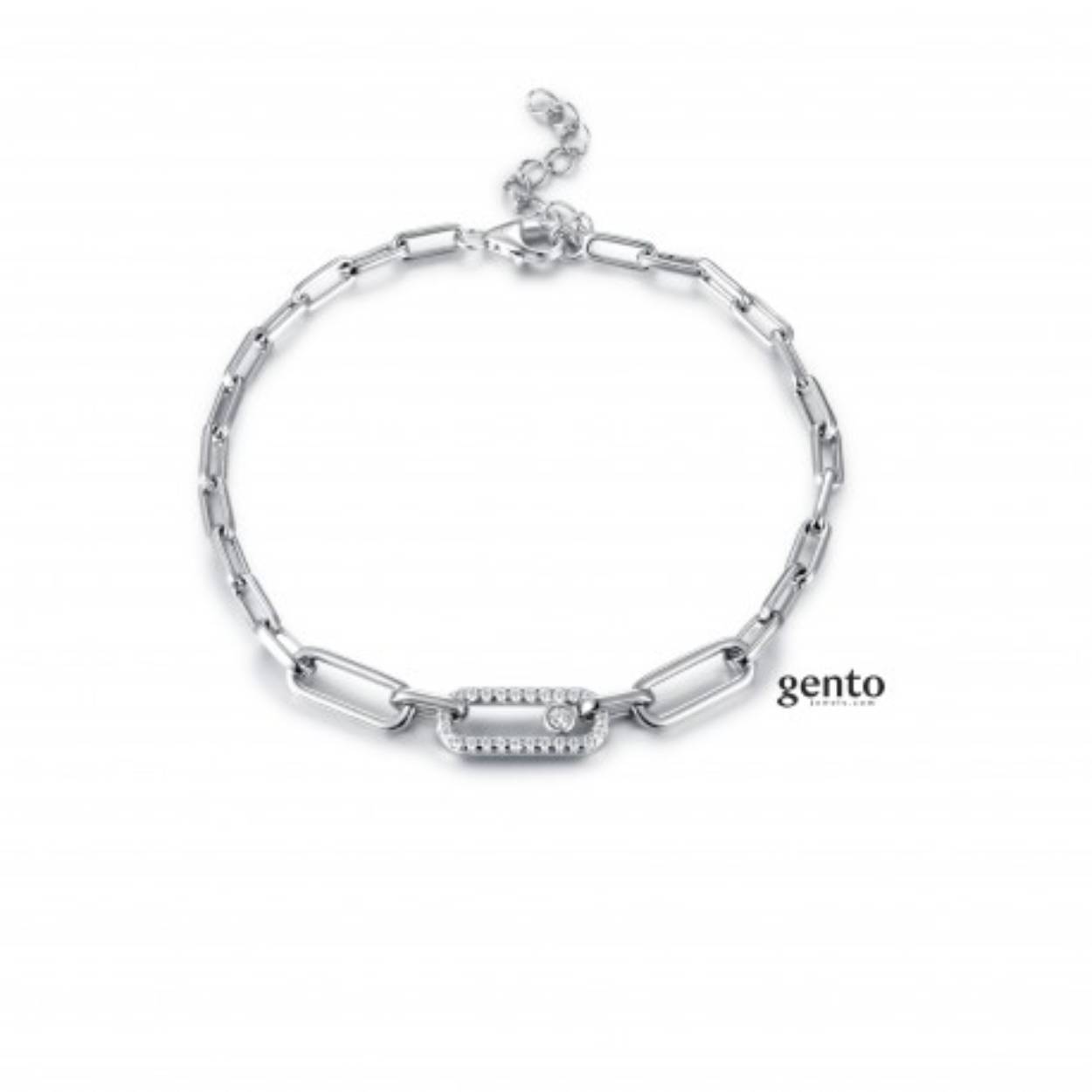 Armband zilver met zirconium