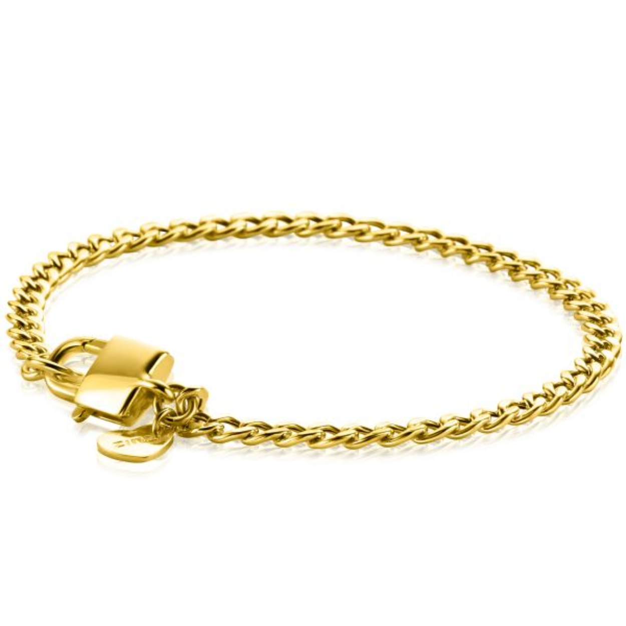 Afbeelding vergroten
Ga naar het begin van de afbeeldingen-gallerij
ZINZI gold plated zilveren gourmet armband 3,8mm breed met trendy glimmend slotje als sluiting 18,5cm ZIA2411G