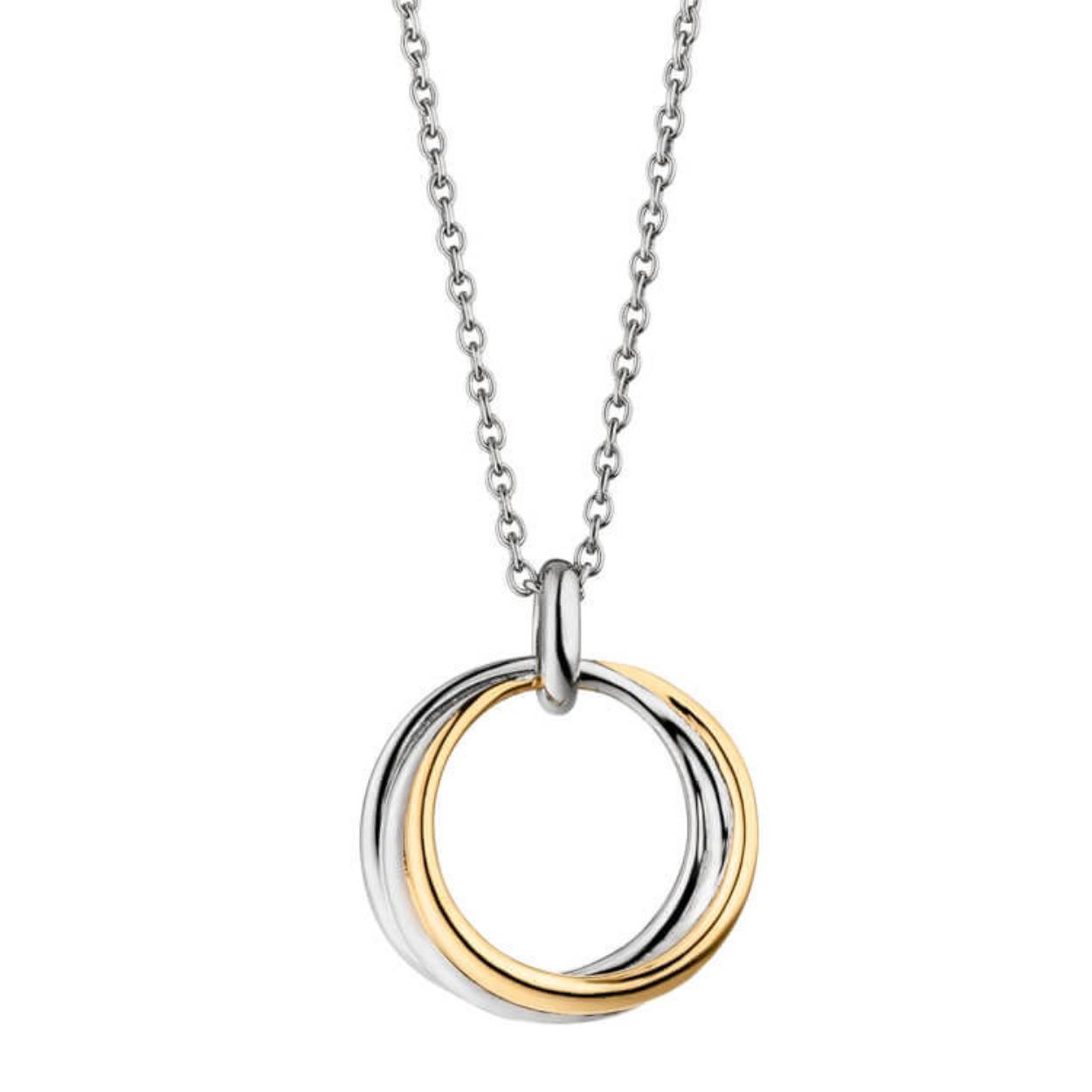 Prachtige goud/zilverkleurige collier van Viventy. 