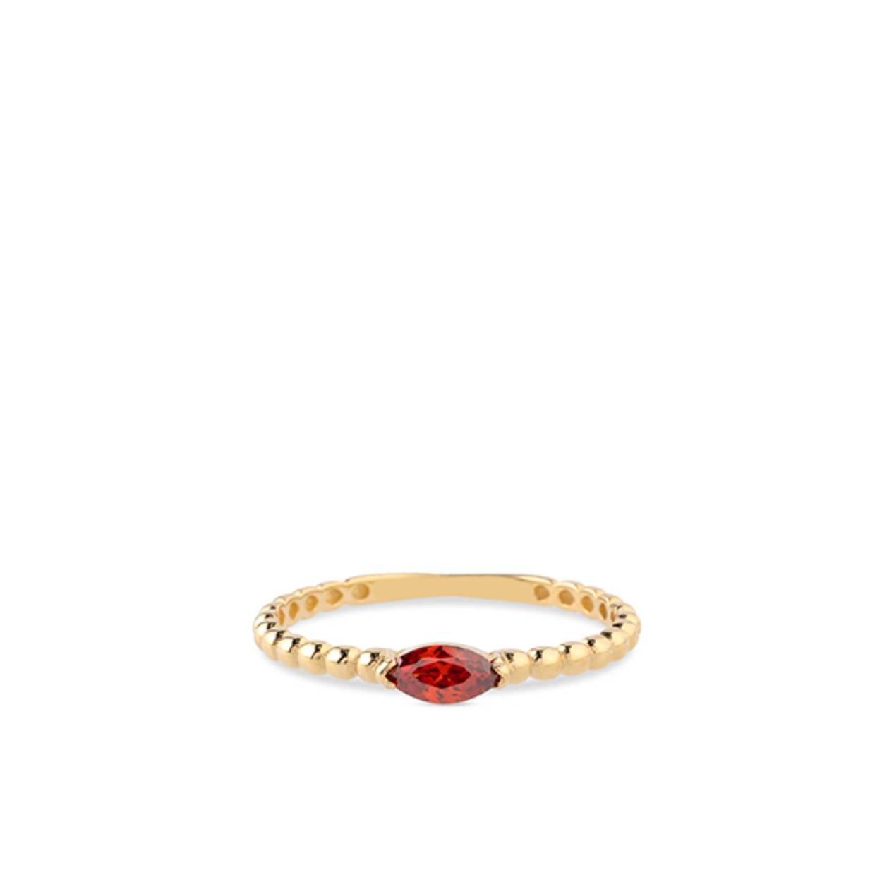 Swing Jewels 14 karaats gouden ring met synthetische robijn