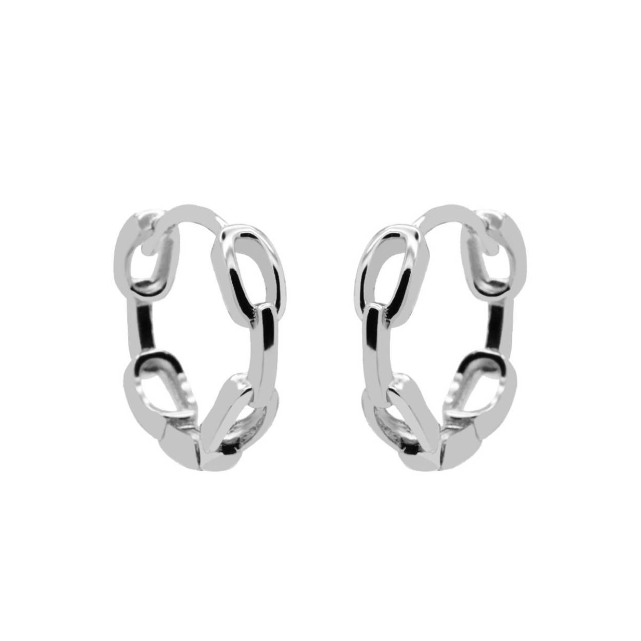 Hinged Hoops Chain 13MM Silver