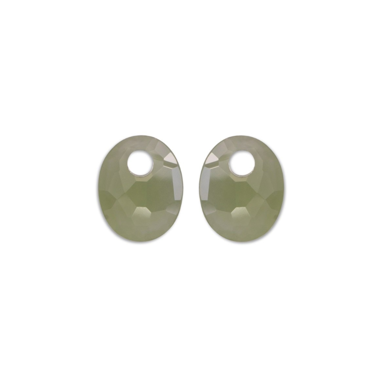 Earstones | Small Oval - Lime Jade EAGEM64-SO