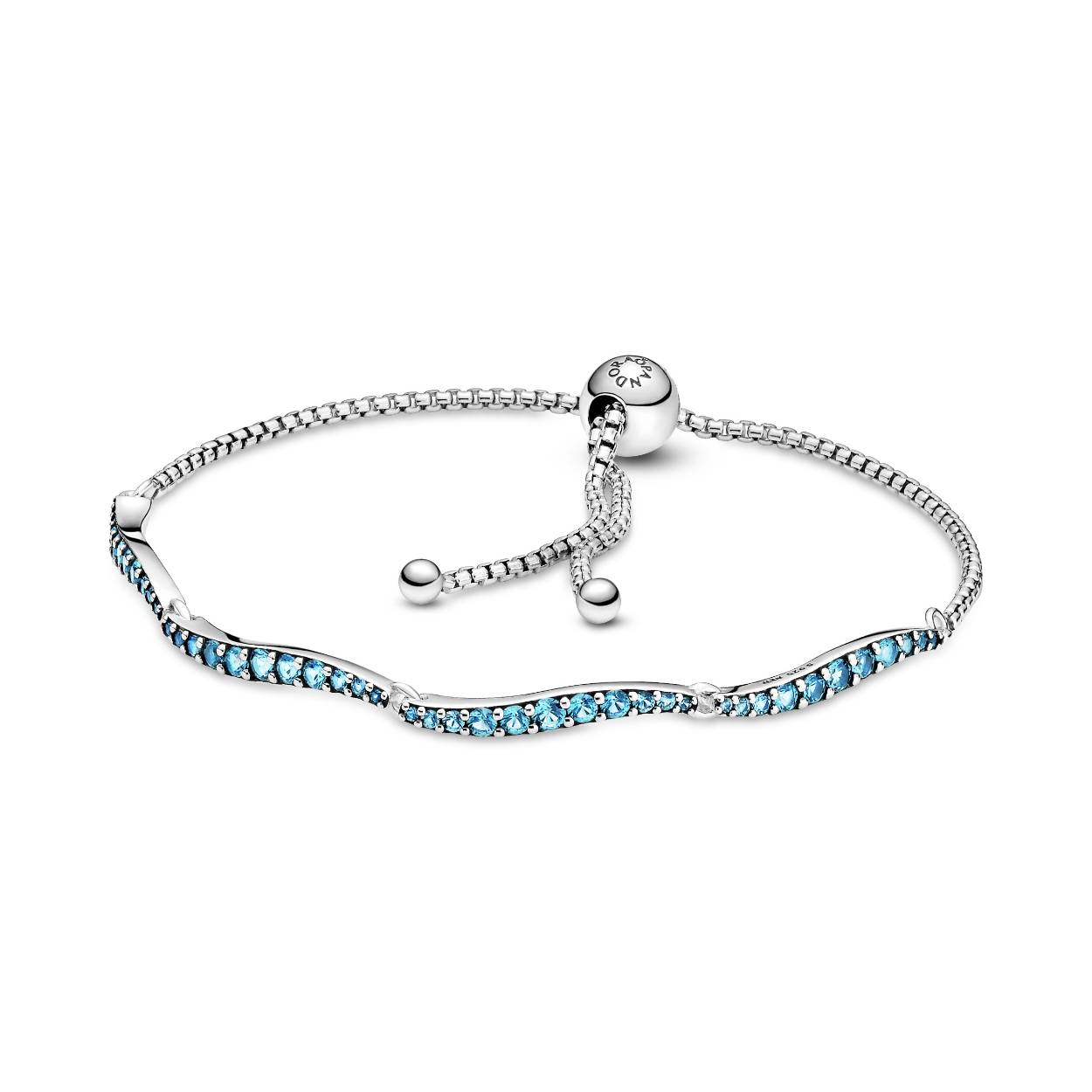 Pandora armband zilver  blue wavy - 599436C01