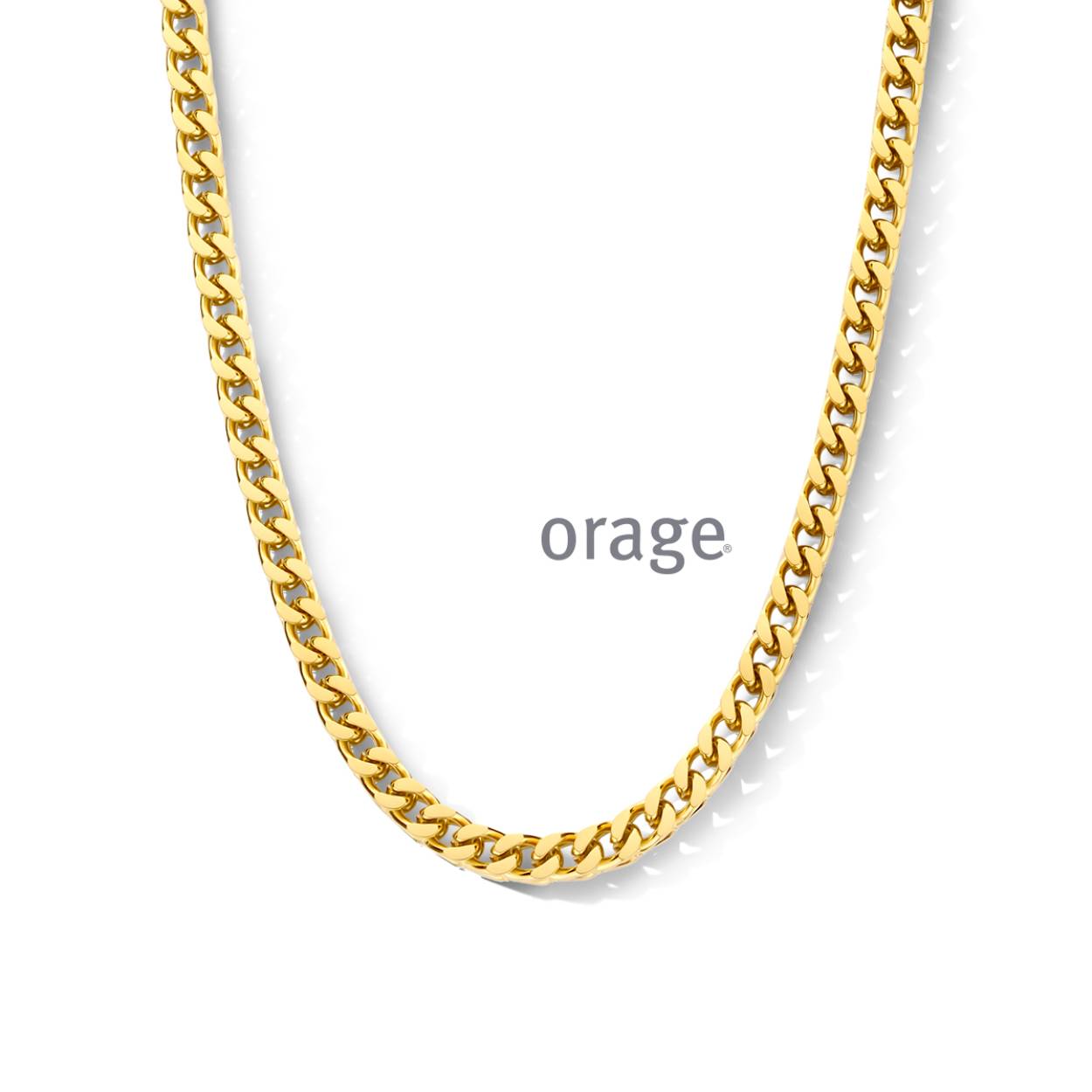 Stalen goudkleurige ketting
60 cm