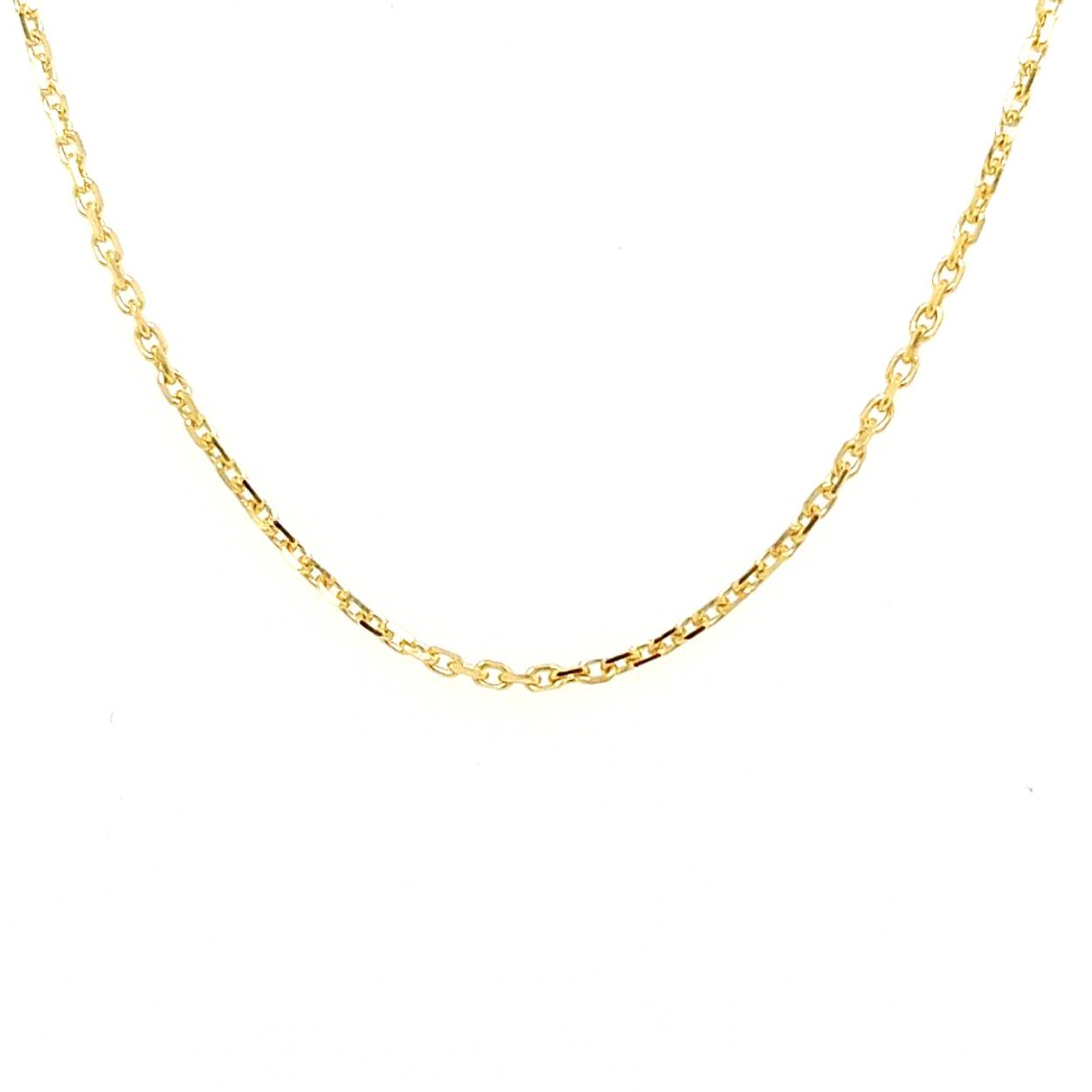 Dit 14-karaats geel gouden ankerschakel collier is onwijs leuk! Dit collier staat onwijs leuk zonder hanger, maar is ook perfect geschikt om je favoriete hanger(s) aan te hangen.