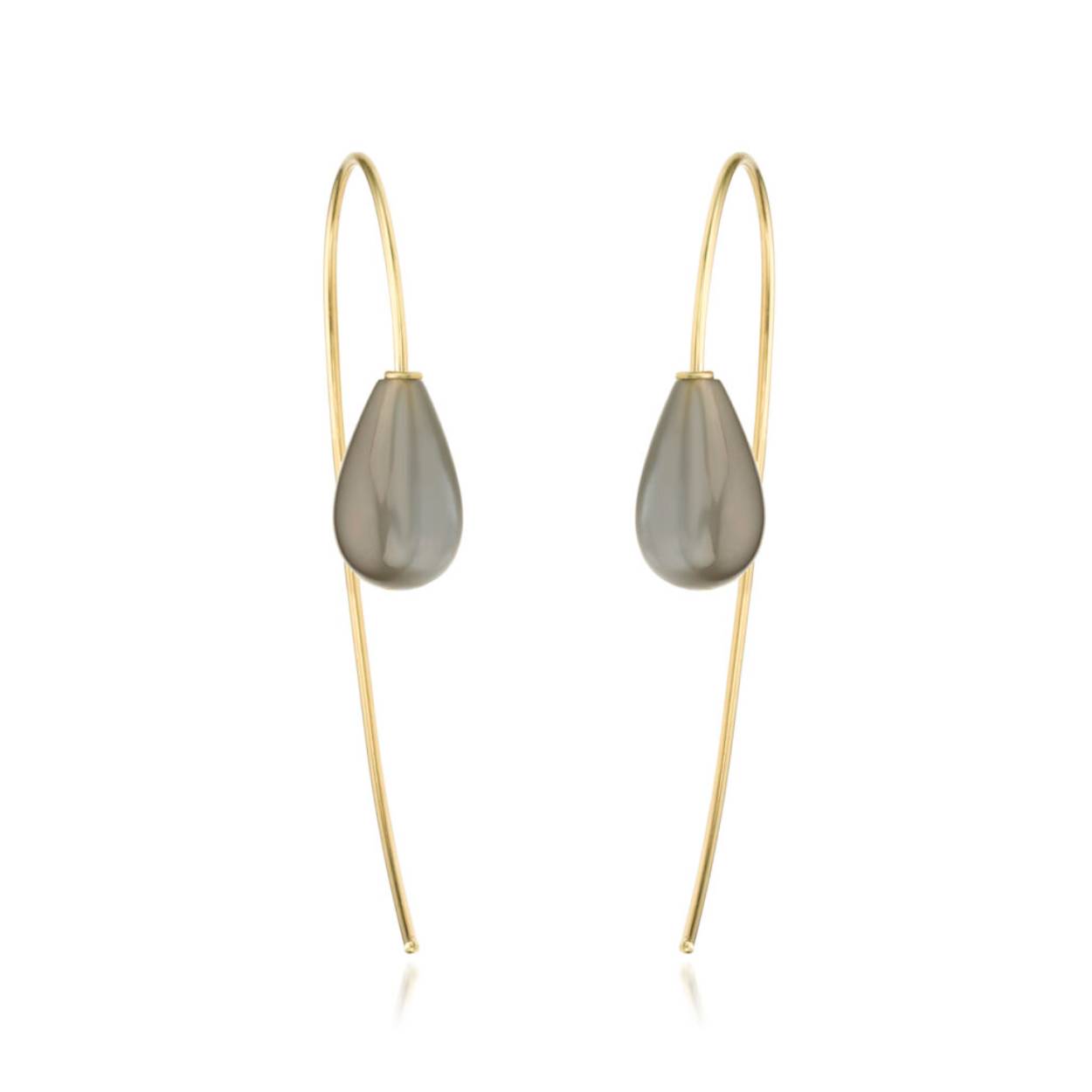 gouden oorhangers, lus+labradoriet