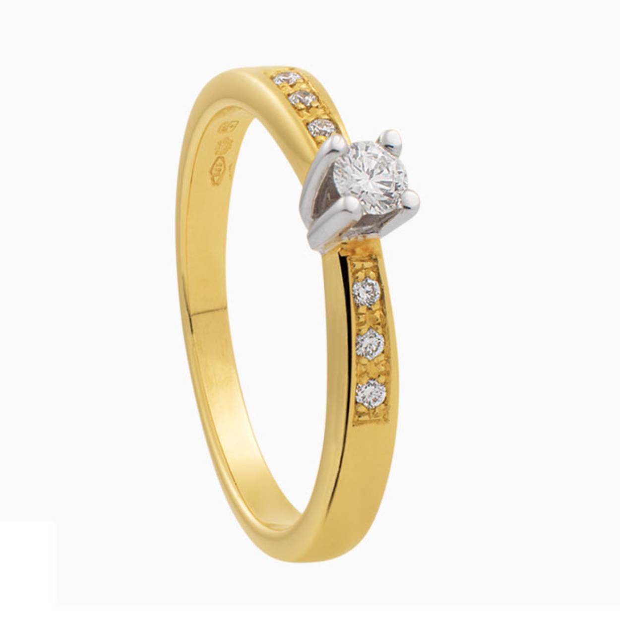 zeer hoge kwaliteit diamant en massief goud maakt deze ring uitermate geschikt voor bijvoorbeeld een romantisch aanzoek.