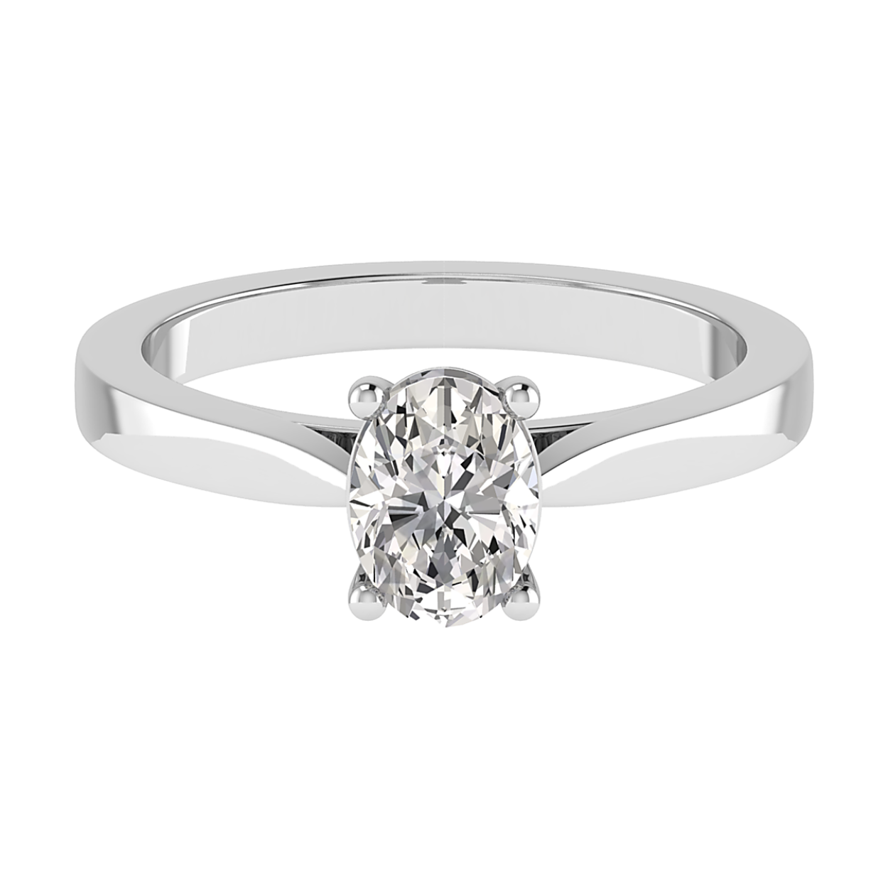 14k witgouden lab grown diamanten ring met 1.09 craat/  D kleur en een VS1 helderheid. Lab grown diamanten met een certificaat. ring kan gratis op gewenste maat vermaakt worden 