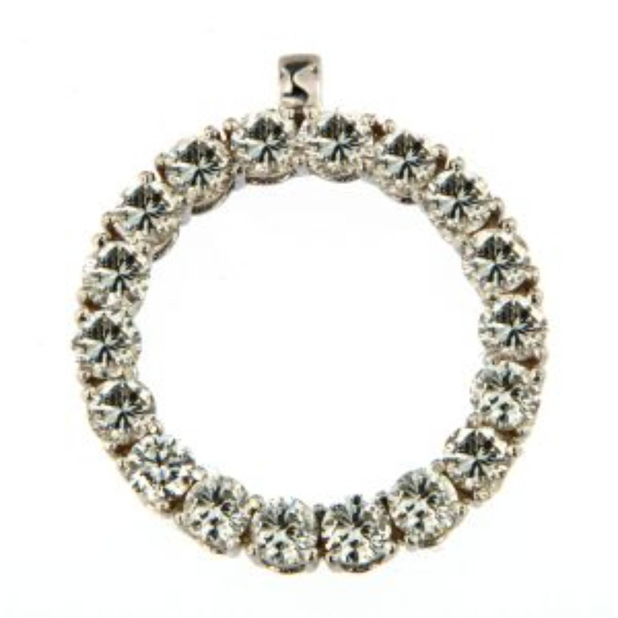 Eigen creatie hanger in wit goud 18 karaat met 18 x 0.10ct briljant gezet