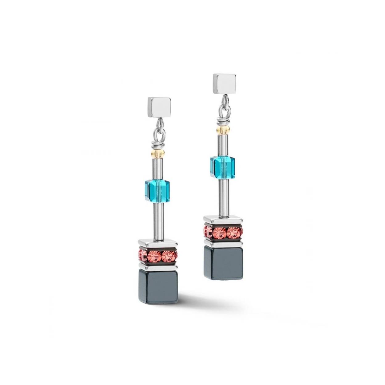 Coeur de Lion oorhangers, multicolor/grijs