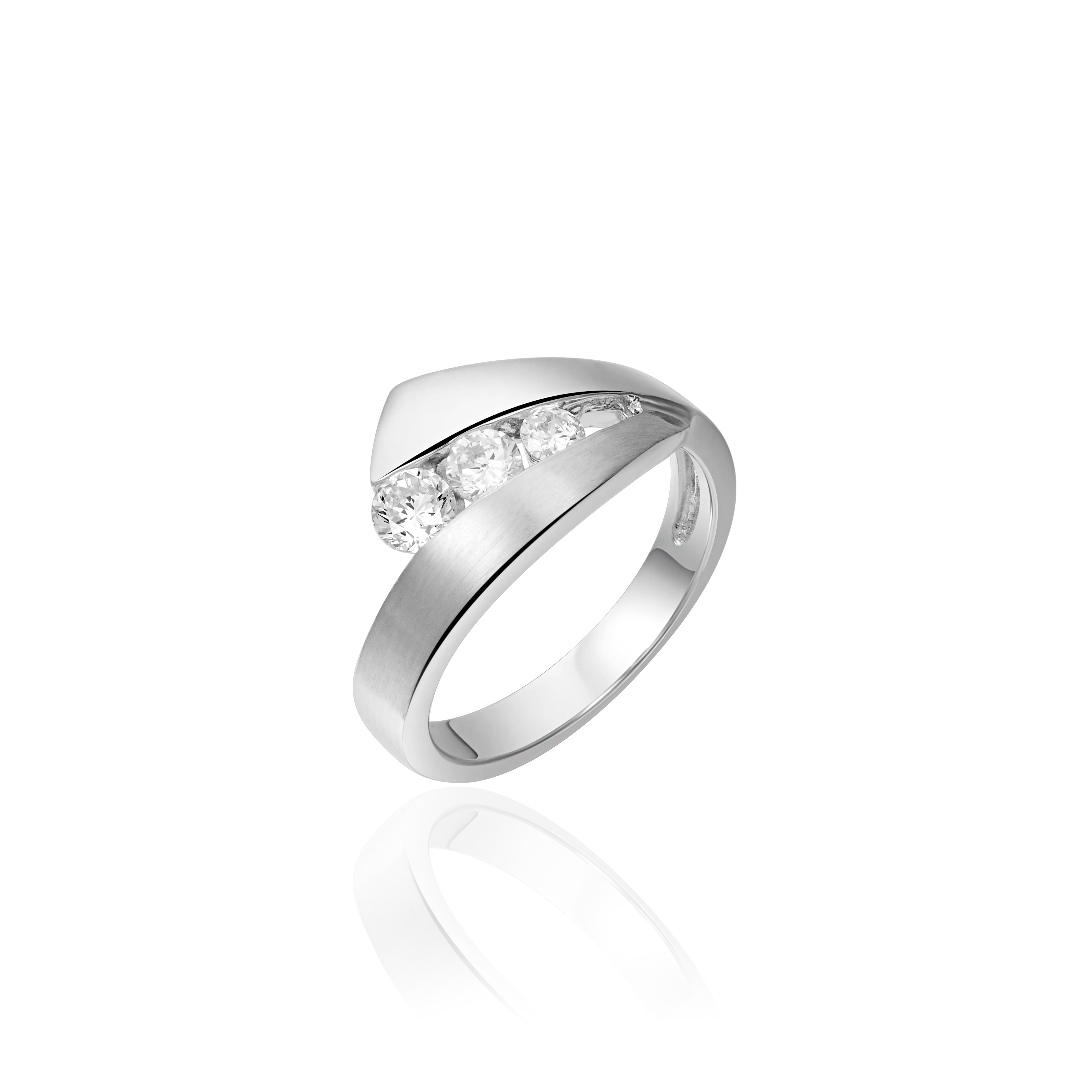 Zilveren ring met zirkonia