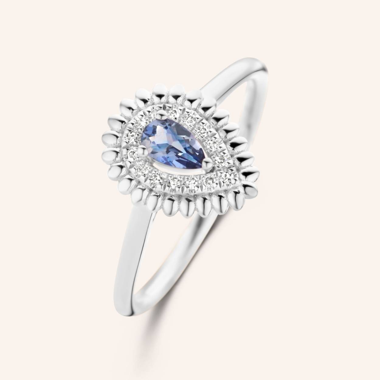 Holly ring zilver diamanti per tutti + 0.045cts briljant