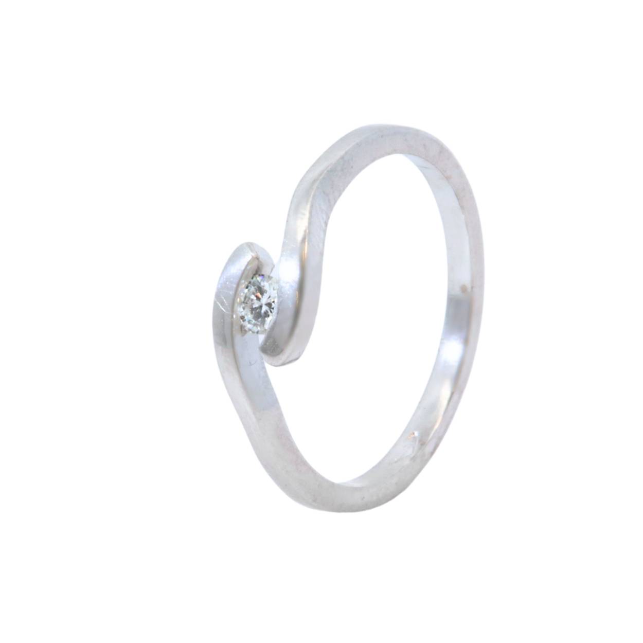 Ring 18kt 2.2 gr, 0.10 ct Si G/H