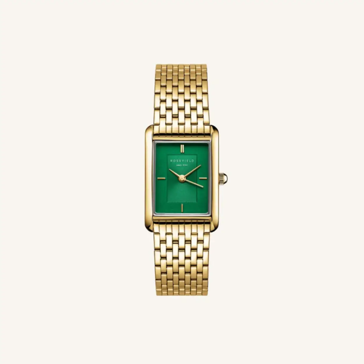 The Heirloom is een gloednieuwe stijl, van de behuizing tot de wijzerplaat en de band. De rechthoekige, dikkere behuizing voegt een vleugje verfijning toe, terwijl de dubbele afwerkingen op de wijzerplaat een moderne uitstraling geven. De minischakels van de band voegen een vrouwelijk tintje toe aan je uitstraling en zijn eenvoudig aan te passen aan elke pols met een schuifsluiting.