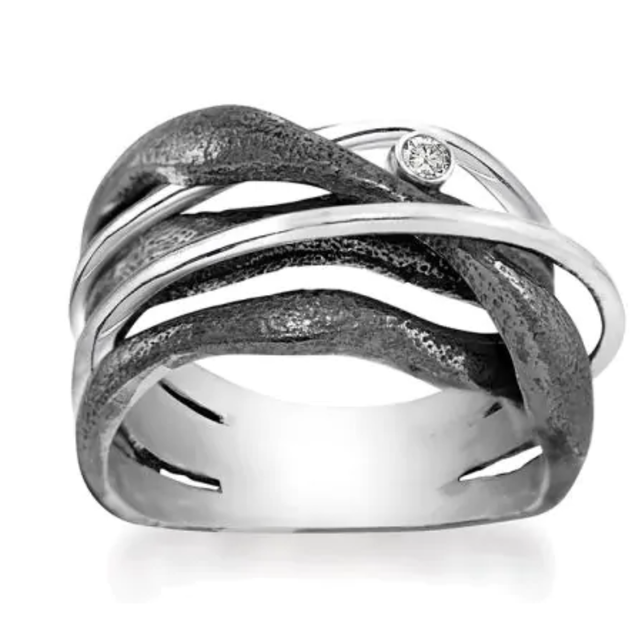 Rabinovich zilveren ring met wit topaas