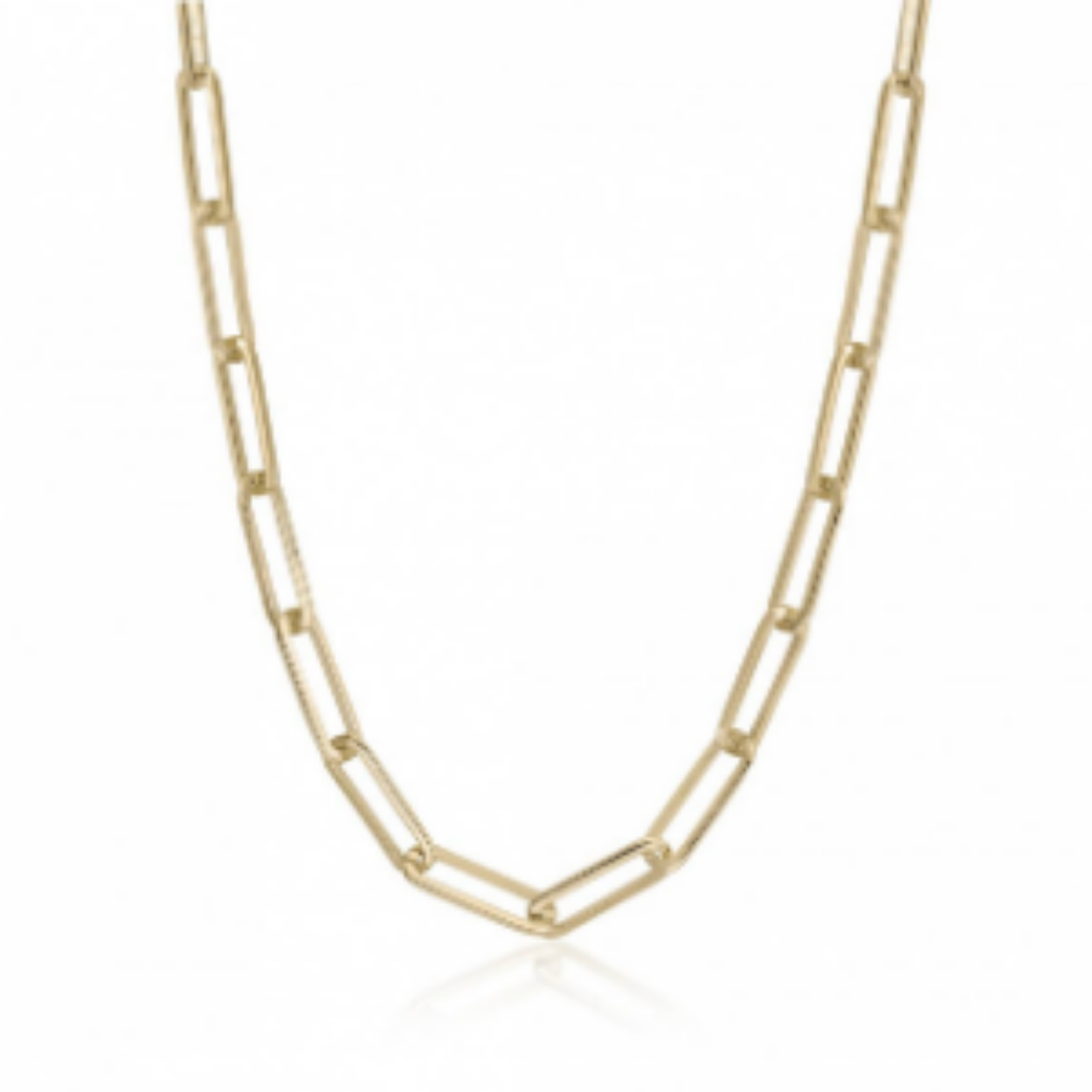 Lineargent Necklace paperclip 42cm +4 GP