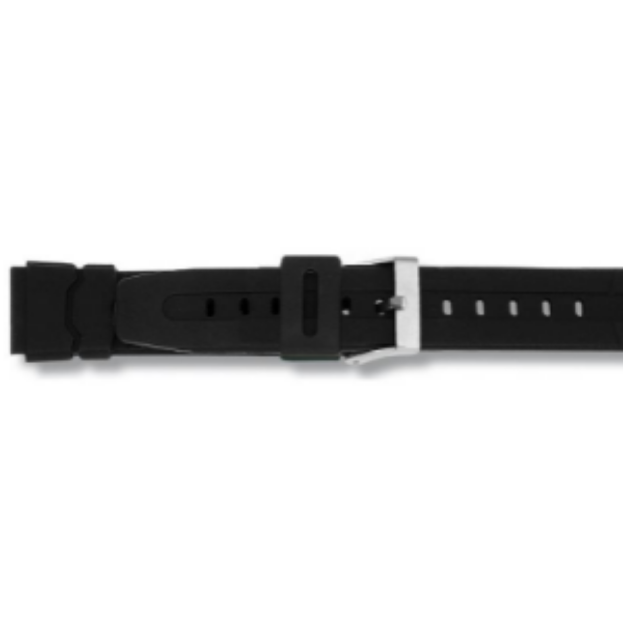 Horlogeband kunststof zwart 22mm