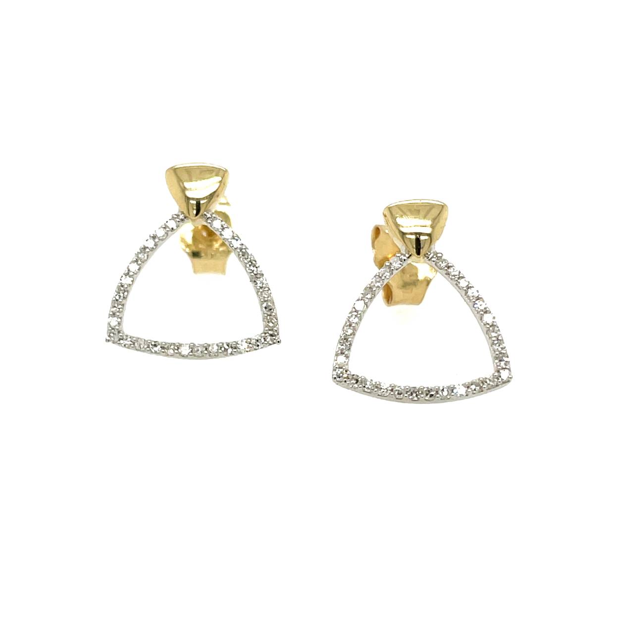 Ooorstekers geel/wit diamant