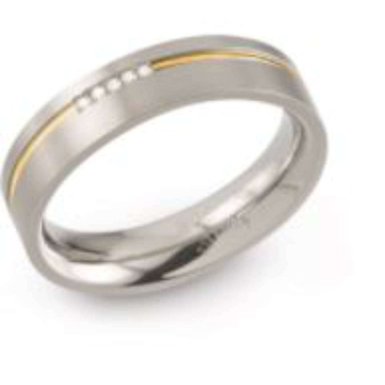 Biciolor titanium ring diamant 5/0.025crt
