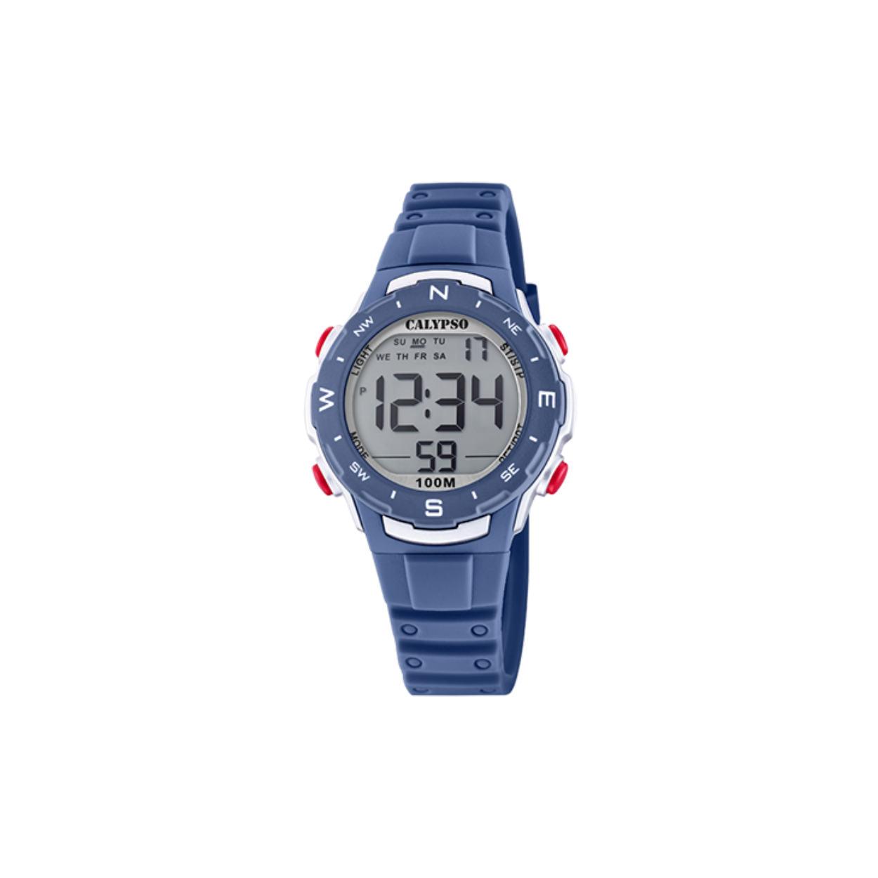 Een stoer horloge voor hem of haar! Een digitaal horloge met een kunststof kast en een rubber band Tot wel 10 ATM waterdicht!
