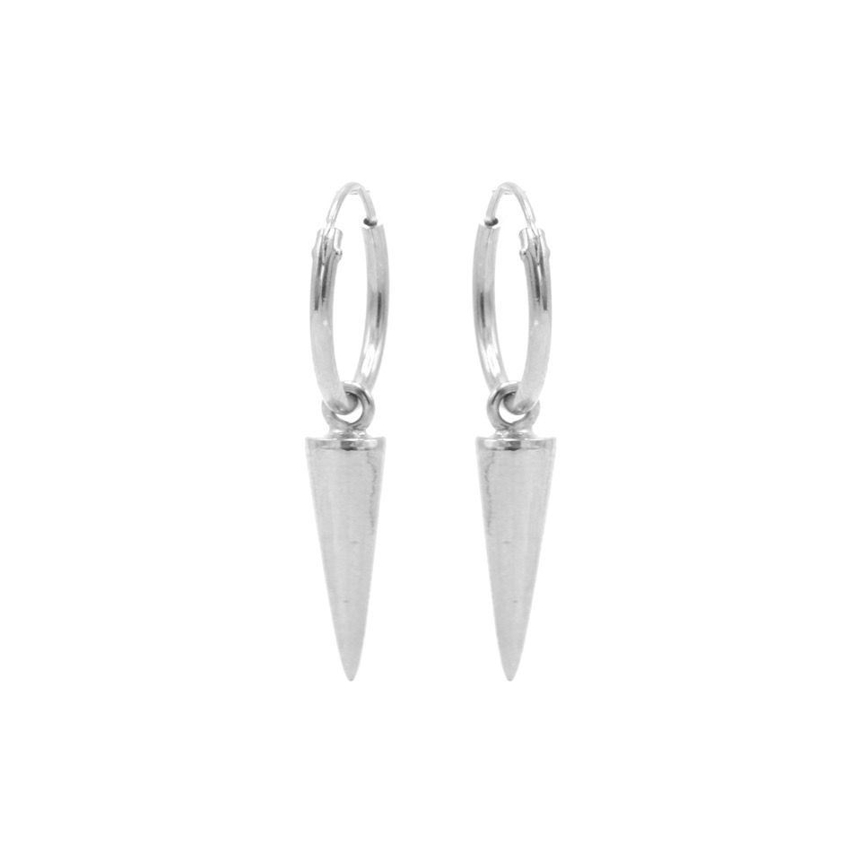 Hoops Symbols Long Round Cone Silver