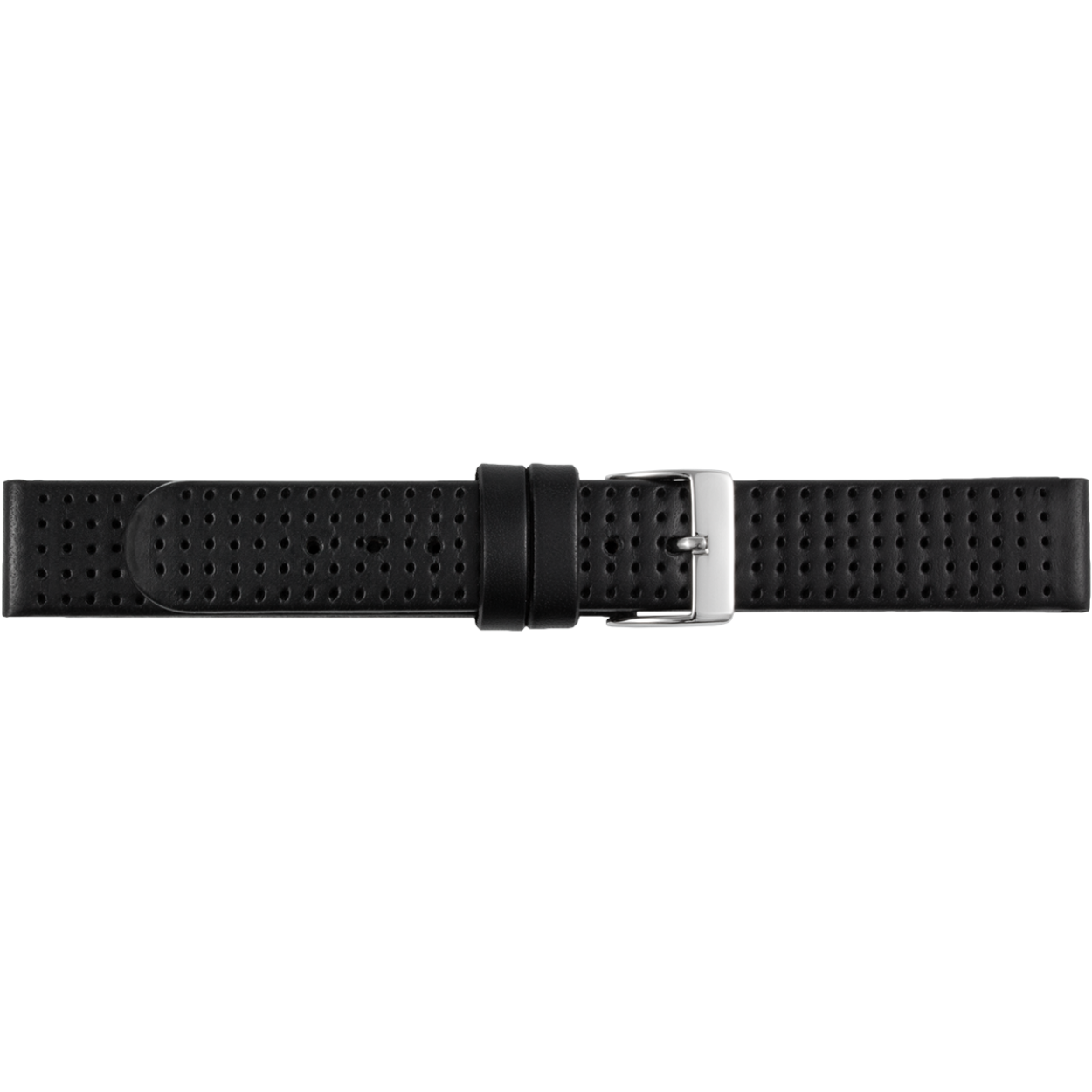 Horlogeband zwart leer