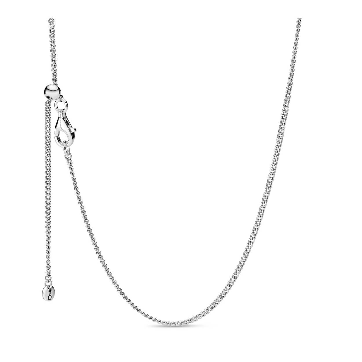 Sterling silver necklace with 
sliding clasp