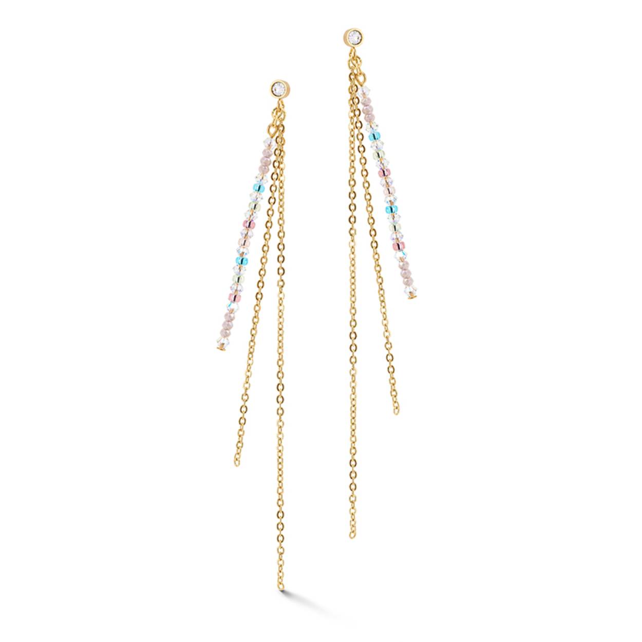 Coeur de Lion oorhangers, Multi Pastel Romantic
