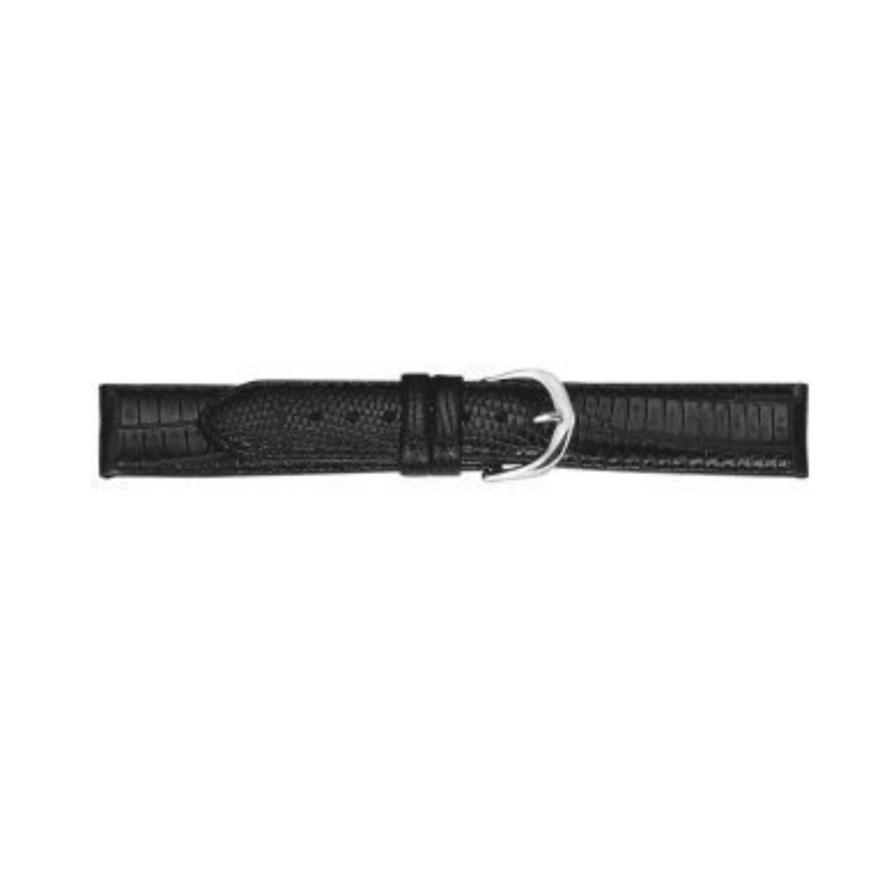Horlogeband leder 083 zwart 18mm 