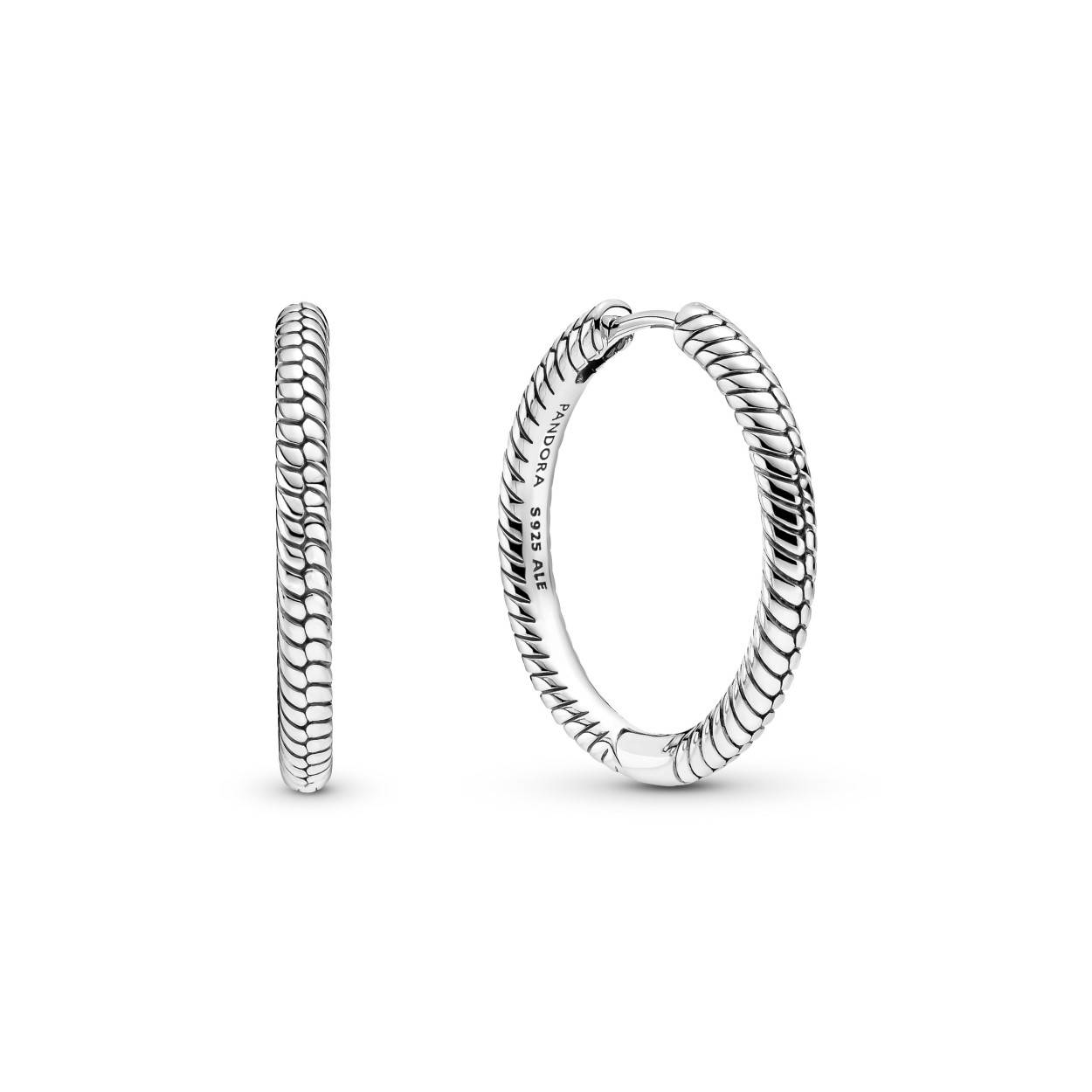 Pandora Moments Bedeloorringen met snake patroon